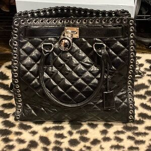Michael Kors Hamilton quilted hippie grommet